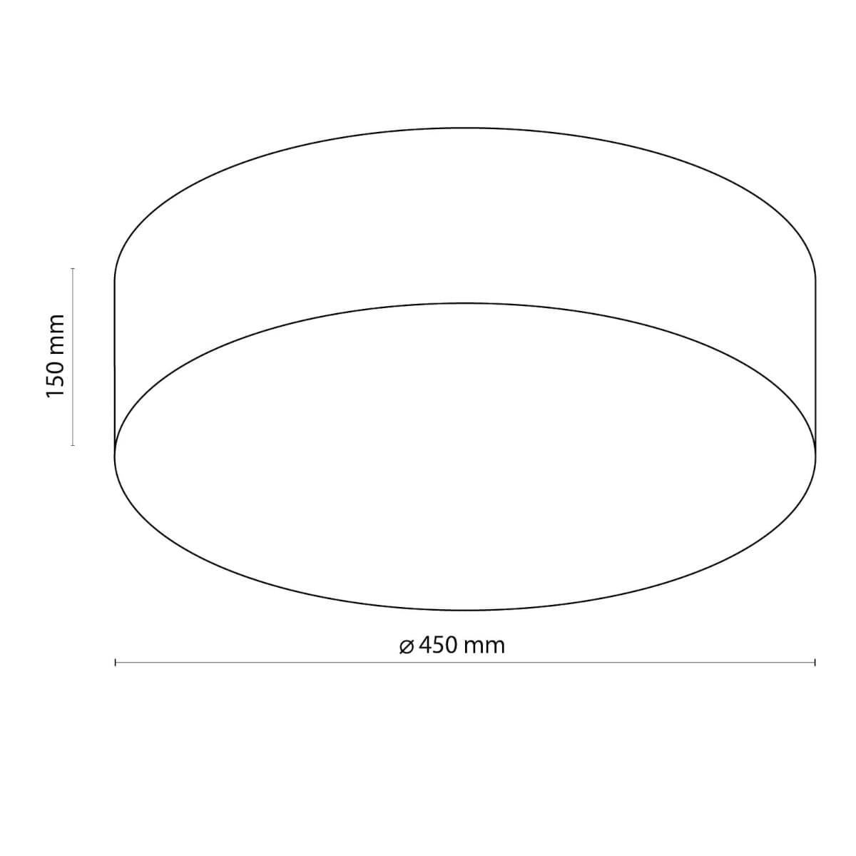 Lampa sufitowa do sypialni lniany klosz Rondo 5636 TK Lighting szara beżowa