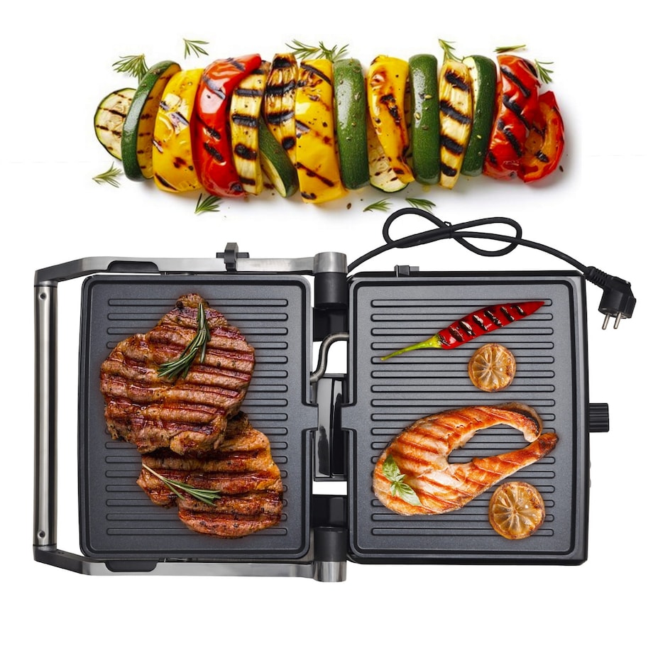 Grill elektryczny opiekacz do kanapek tortilli 2000W KAMILLE