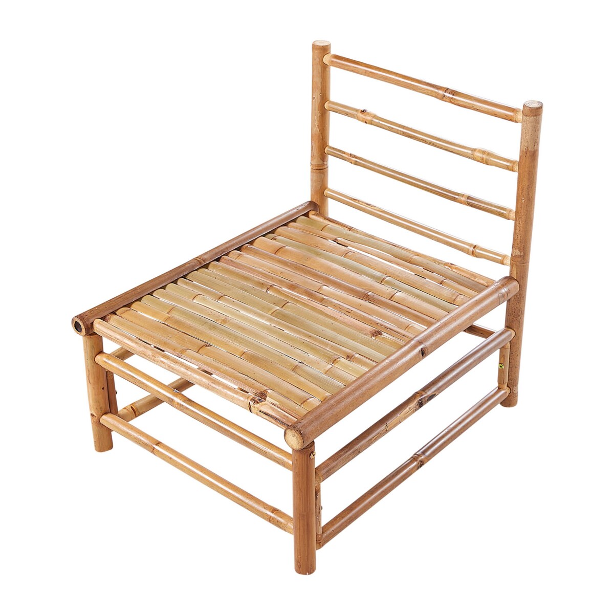 Moduł ogrodowy 1-osobowy bambusowy beżowoszary CERRETO