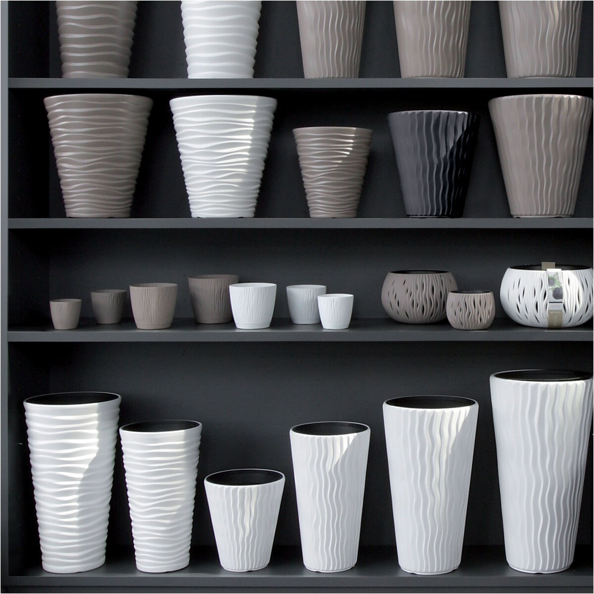 Doniczka Donica Ogrodowa 29,7/34,9/39 Cm Zestaw Na Taras Do Ogrodu Domu Biała