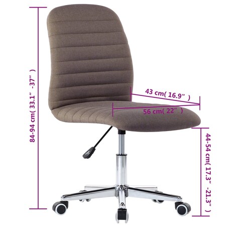 vidaXL Krzesła stołowe, 2 szt., kolor taupe, obite tkaniną