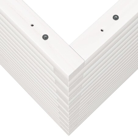 vidaXL Donica ogrodowa, biała, 90x60x68,5 cm, lite drewno sosnowe