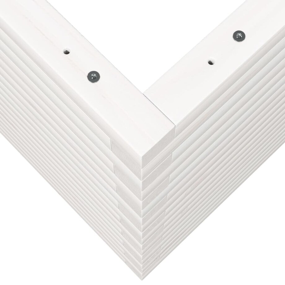 vidaXL Donica ogrodowa, biała, 90x60x68,5 cm, lite drewno sosnowe