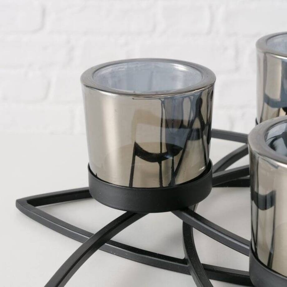 Świecznik - stroik metalowy 8x30,5 cm cm PIOLO