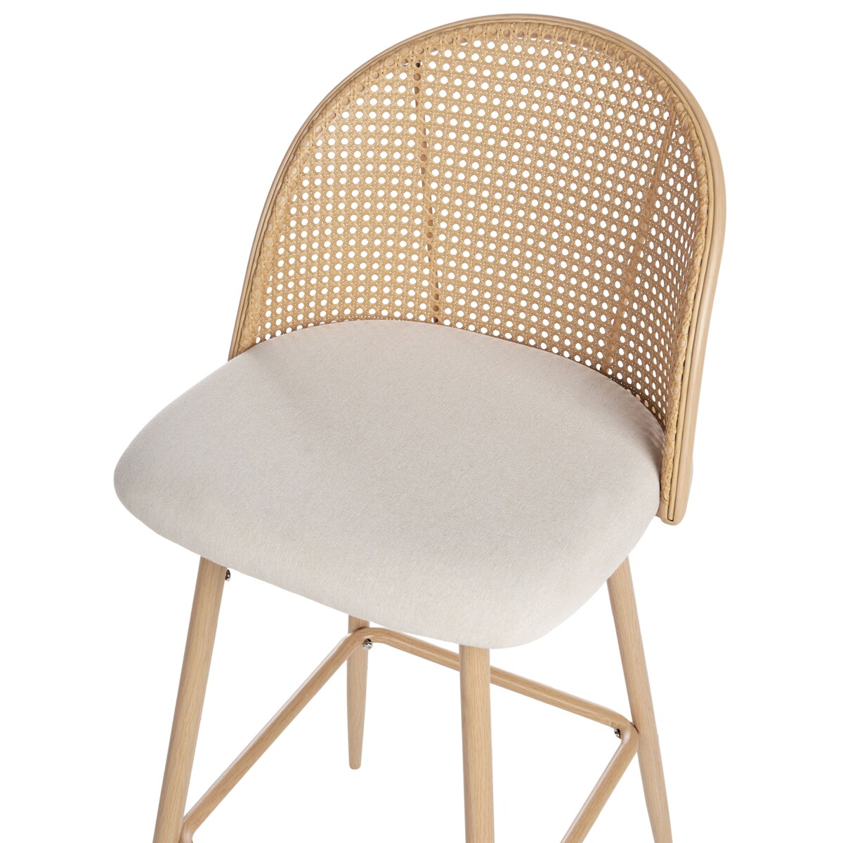 Zestaw 2 krzeseł barowych CORNELL Metal Jasnobrązowy