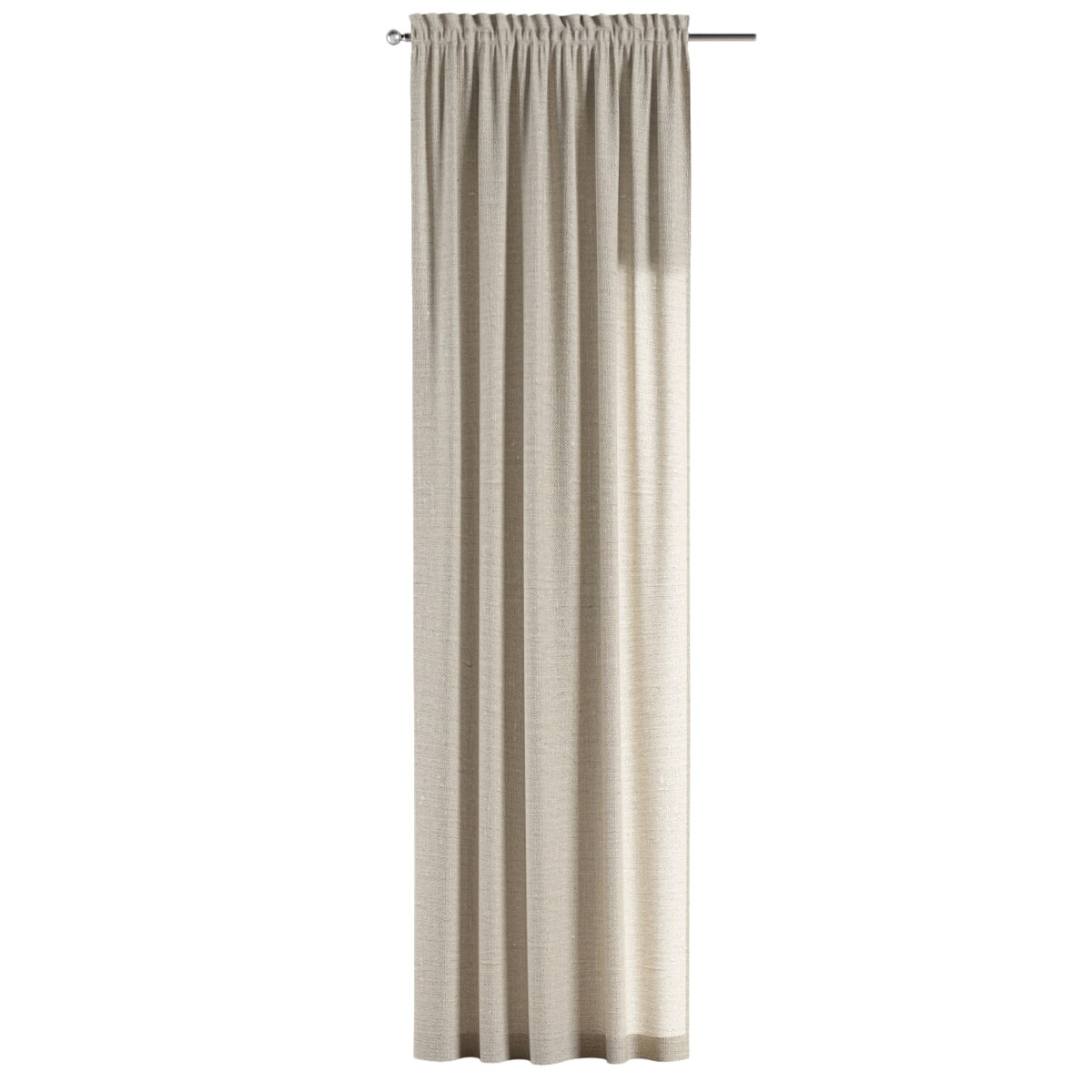 Zasłona na kanale z grzywką 1 szt. 130x245 lniany