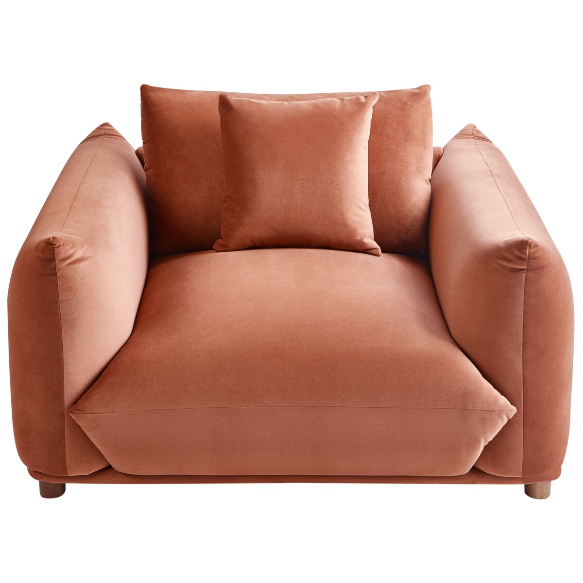 Zestaw wypoczynkowy 5-osobowy welurowy złoty brąz LUVOS