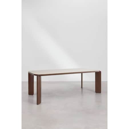 Stół do jadalni 200x100 cm ze szkła hartowanego i MDF Nilea