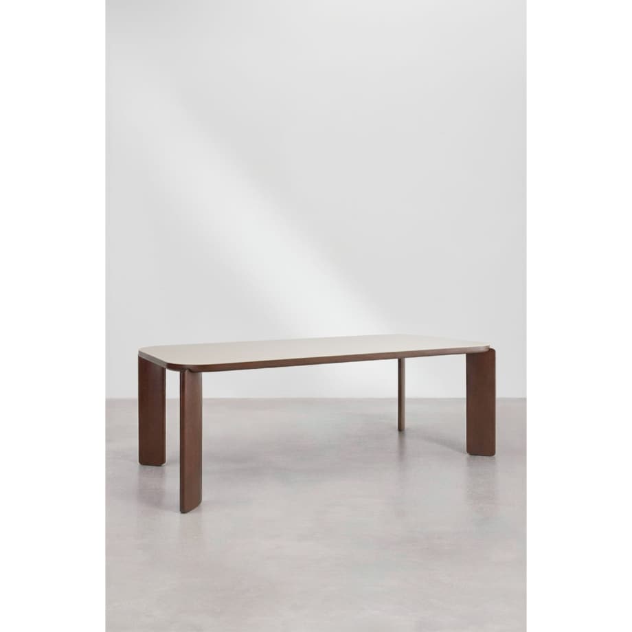 Stół do jadalni 200x100 cm ze szkła hartowanego i MDF Nilea