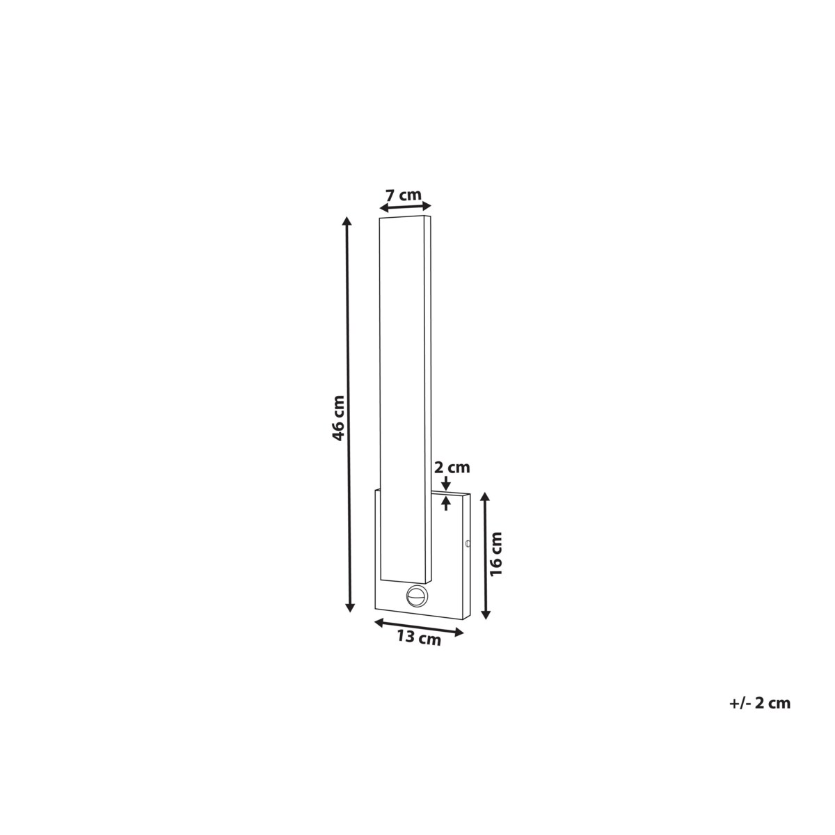 Lampa ścienna zewnętrzna LED z czujnikiem ruchu czarna TUMMEL