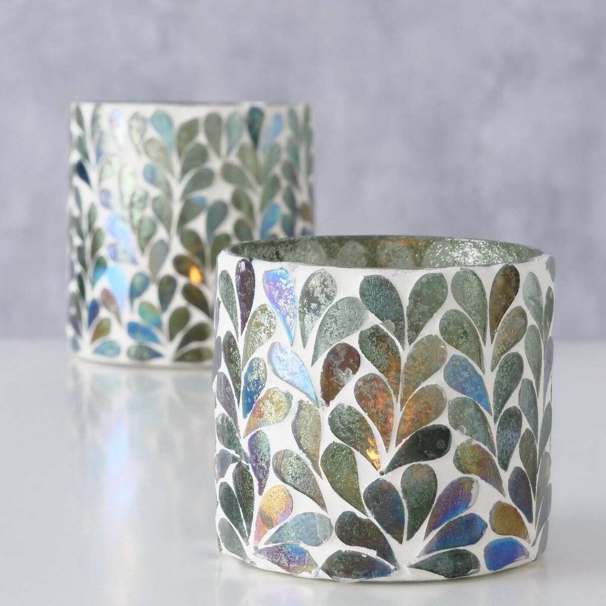 Świeczniki mozaiki KIRKAS, 2 sztuki