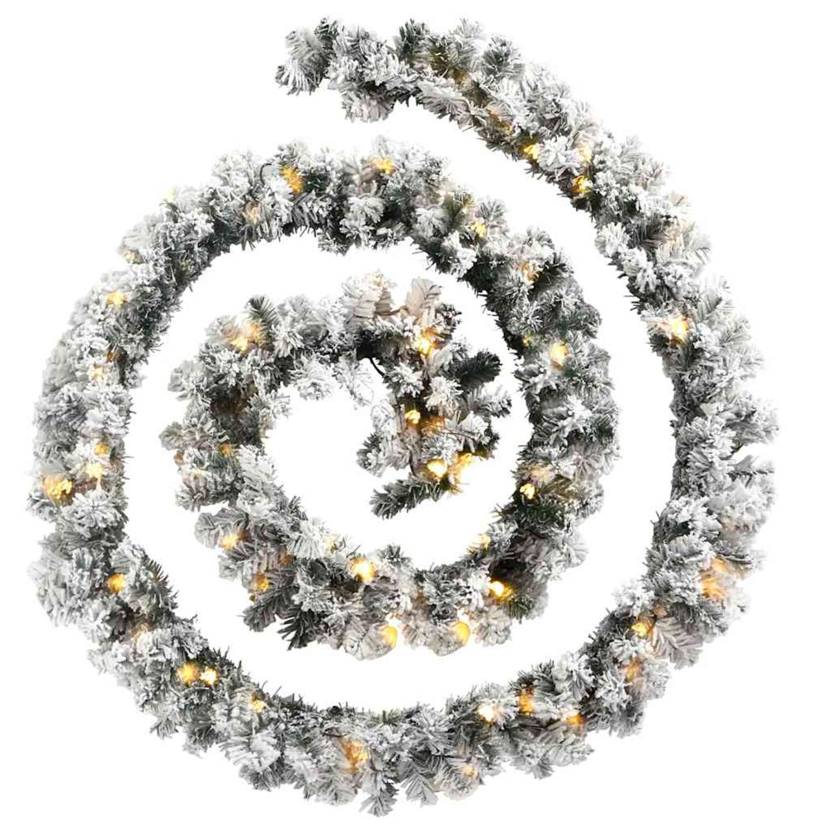 vidaXL Świąteczna girlanda z lampkami LED, zielona, 20 m, PVC