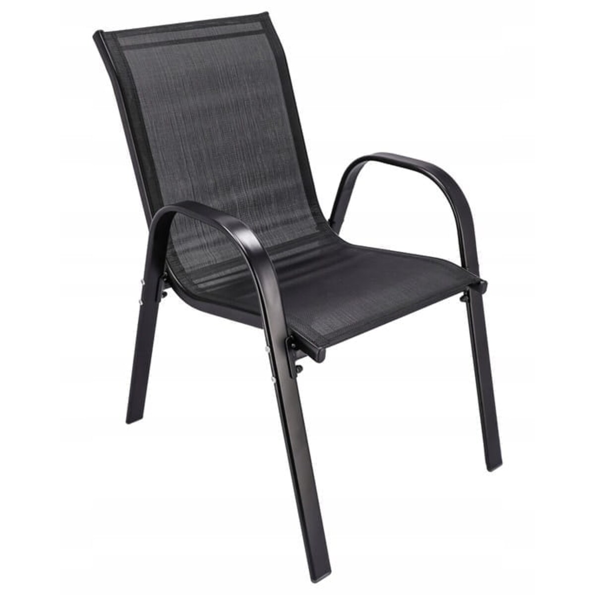 Krzesło ogrodowe z tekstylenu FIESTA czarne