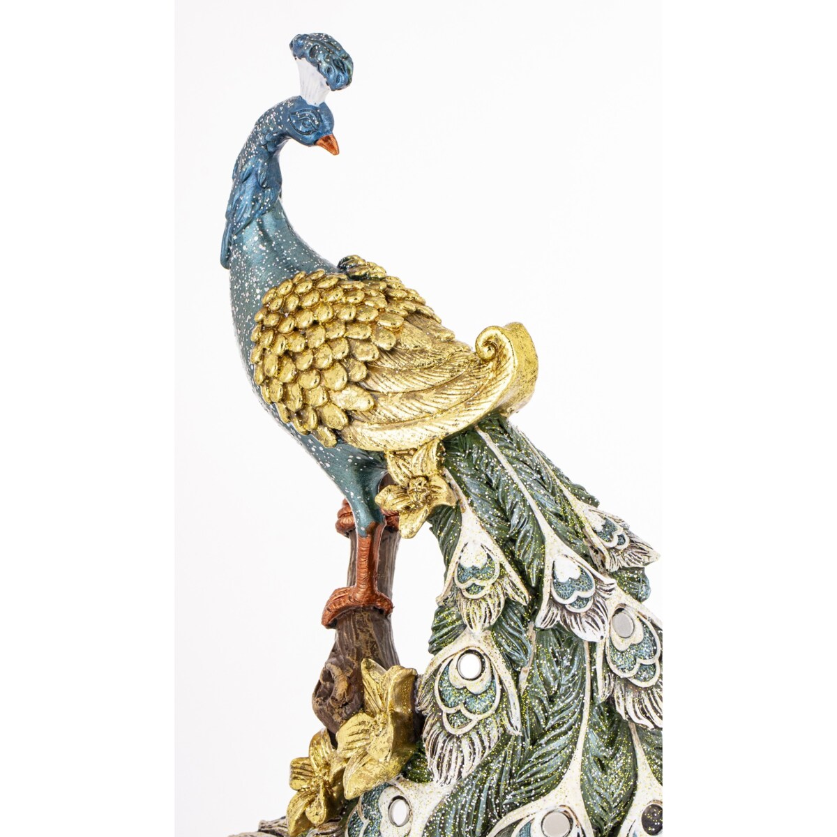 Dekoracja - Paw 20x31x115 cm PAVO-2 złoty