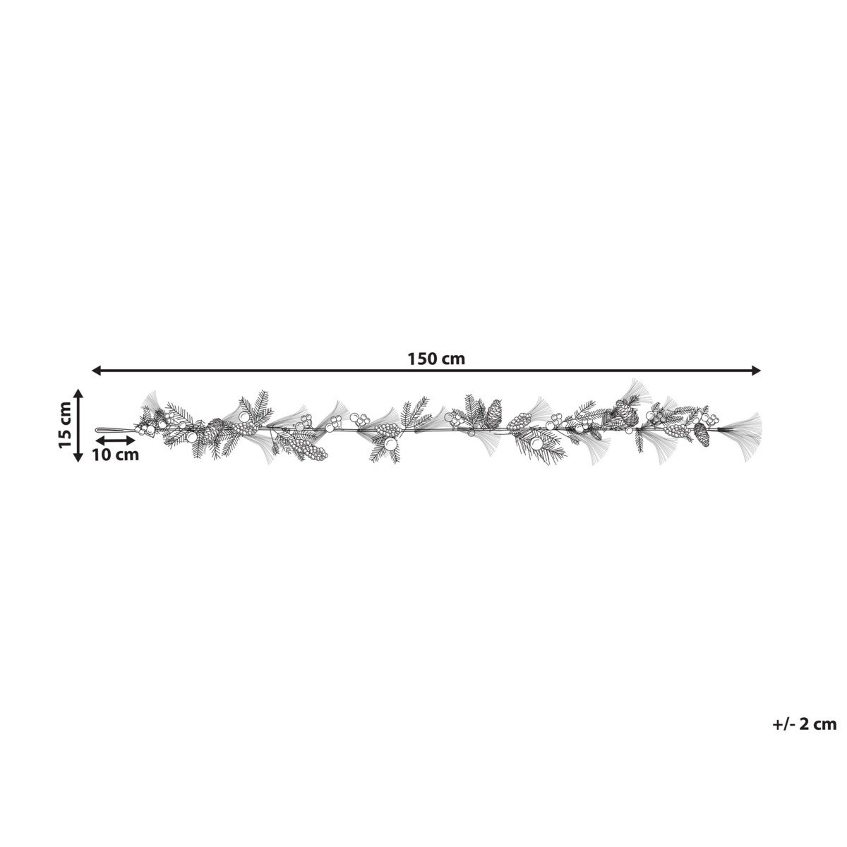 Świąteczna girlanda 150 cm zielono-miedziana ROTA