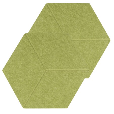 Zestaw 2 szt panel filcowy Felly 40x46 cm płytka heksagon zielony