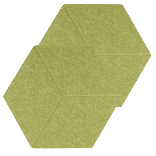 Zestaw 2 szt panel filcowy Felly 40x46 cm płytka heksagon zielony