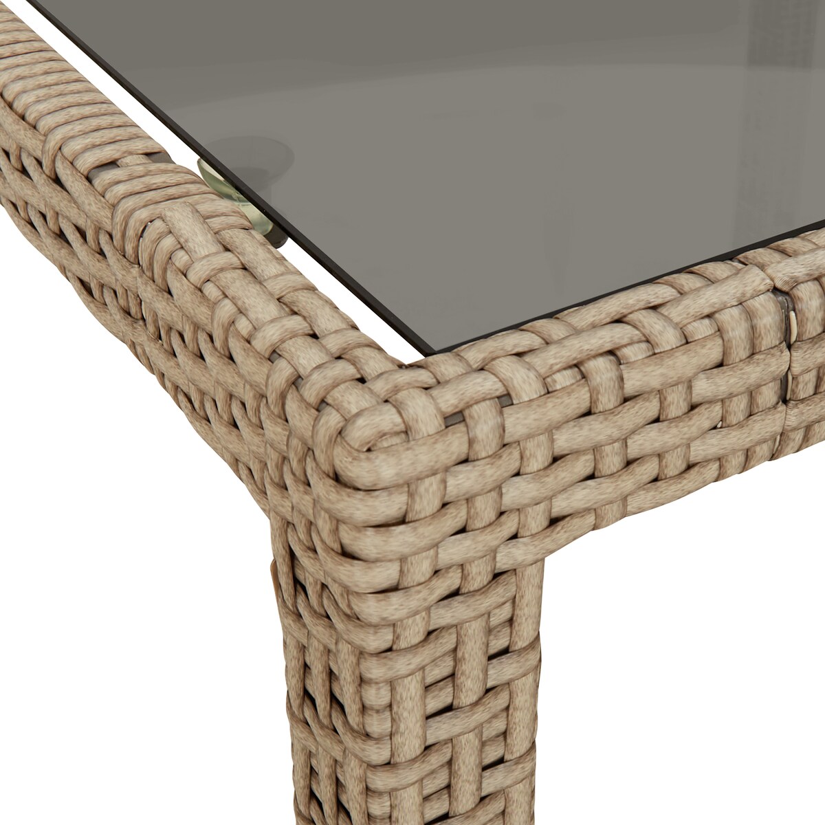 vidaXL Stół Ogrodowy Beżowy 190x90x75 cm Polirattan