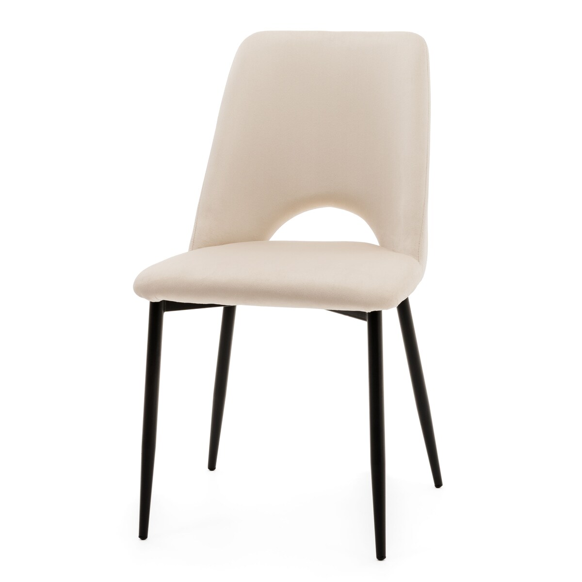 KRZESŁO TAPICEROWANE WELUROWE DO SALONU JADALNI GLAMOUR BEŻOWE ORO