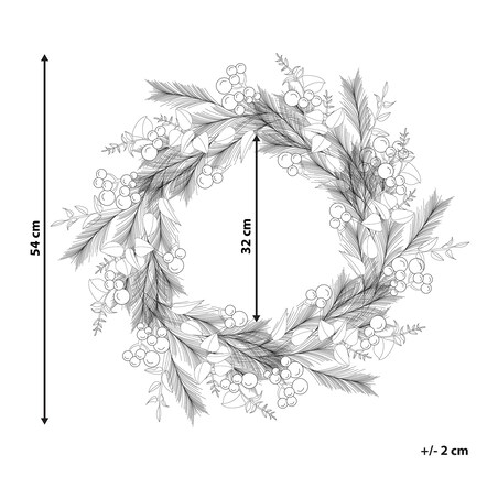 Wieniec świąteczny JURMU Zielony 54 cm