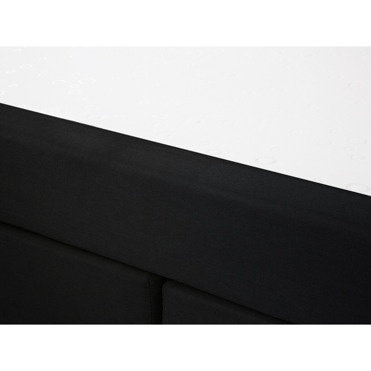 Łóżko kontynentalne tapicerowane 140 x 200 cm czarne ADMIRAL