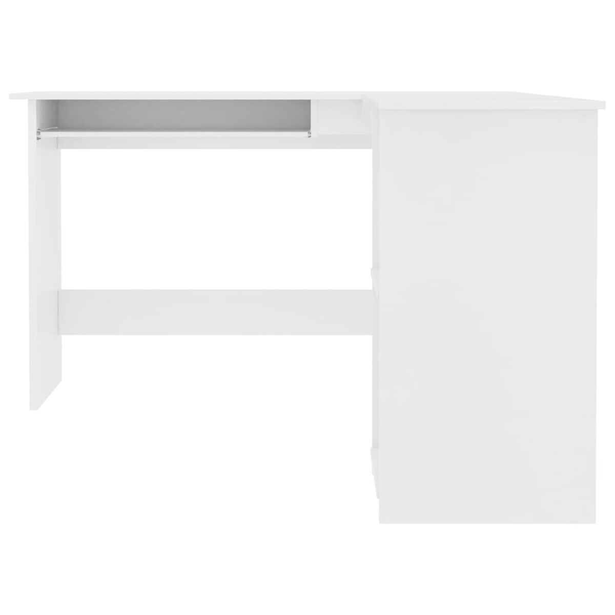 vidaXL Biurko narożne, białe, 120x140x75 cm, materiał drewnopochodny
