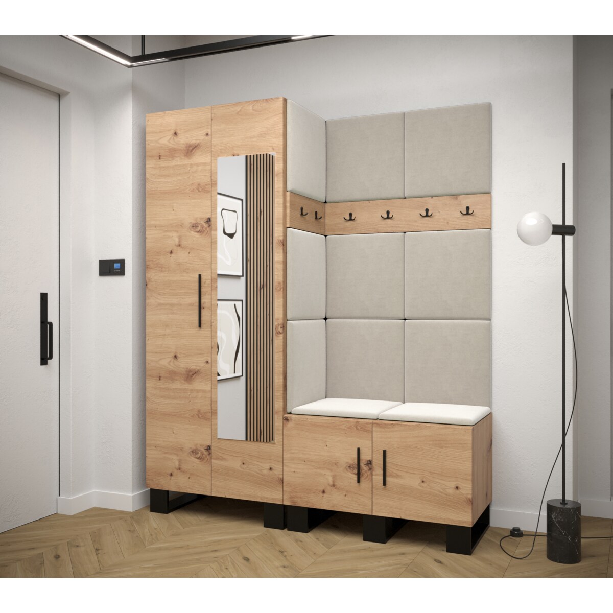 Garderoba do przedpokoju Abiks ARTIN 14 artisan+manila02