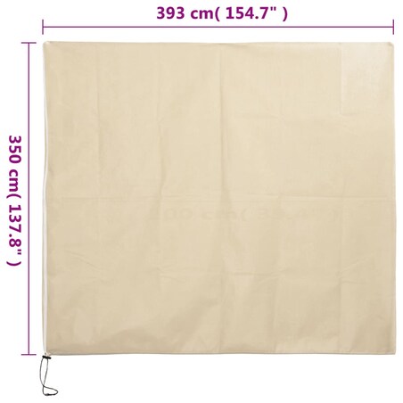 vidaXL Kaptur ochronny na rośliny, z suwakiem, 70 g/m², 3,93x3,5 m