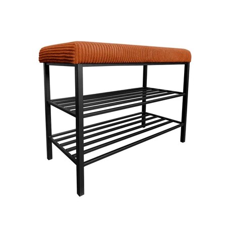 Stojak na buty z siedziskiem GAJA POSO-40 czarny/cynamonowy