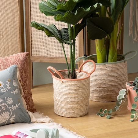 Komplet dwóch koszy z włókna kukurydzianego Wild