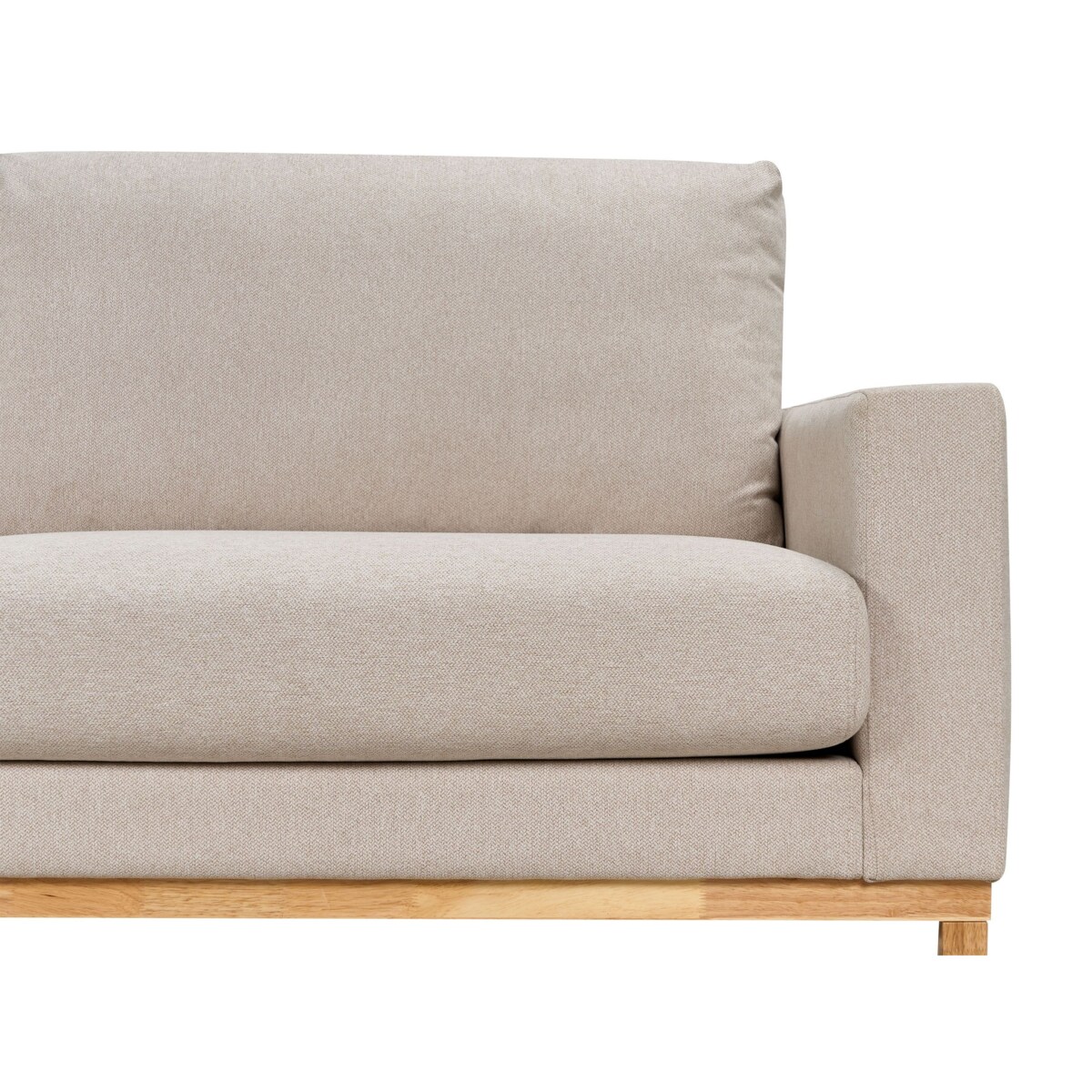 Sofa narożna prawostronna SIGGARD Beżowy Tkanina