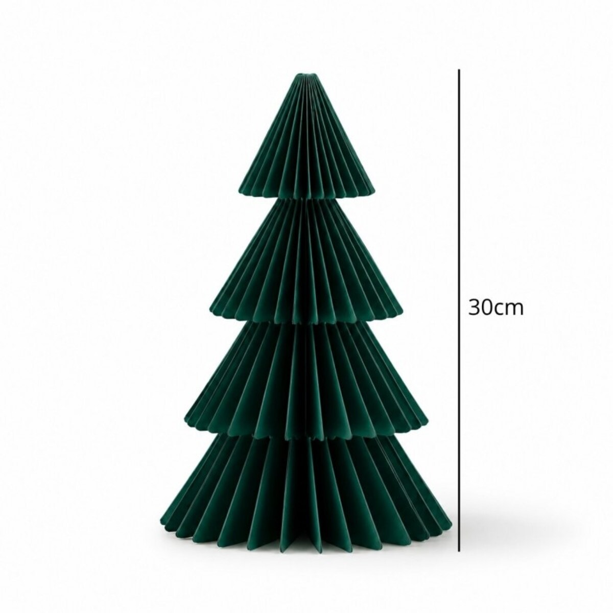 Papierowa dekoracja choinka Bożonarodzeniowa składana, zielona 30cm WOZ66