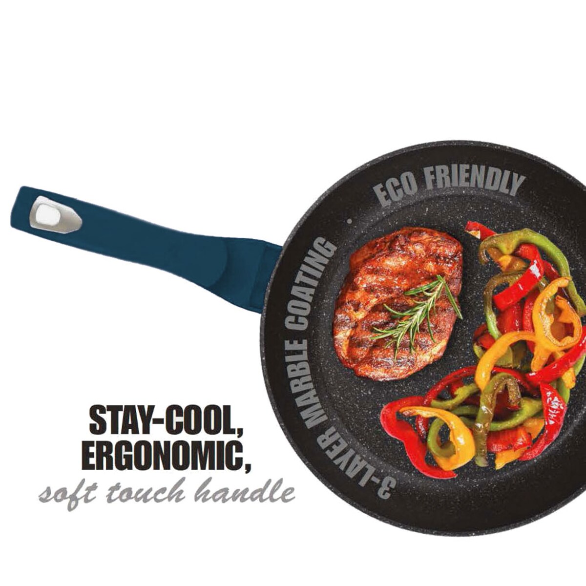 Patelnia z powłoką granitową 24cm BERLINGER HAUS Metallic Aquamarine