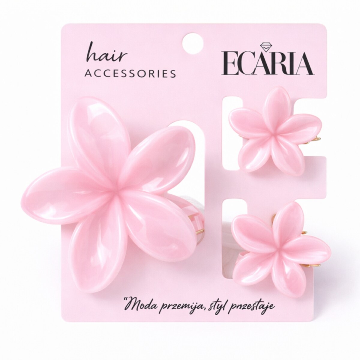 Zestaw spinek do włosów klamer 3w1, kwiat XL + 2 szt. mini spinek SP443