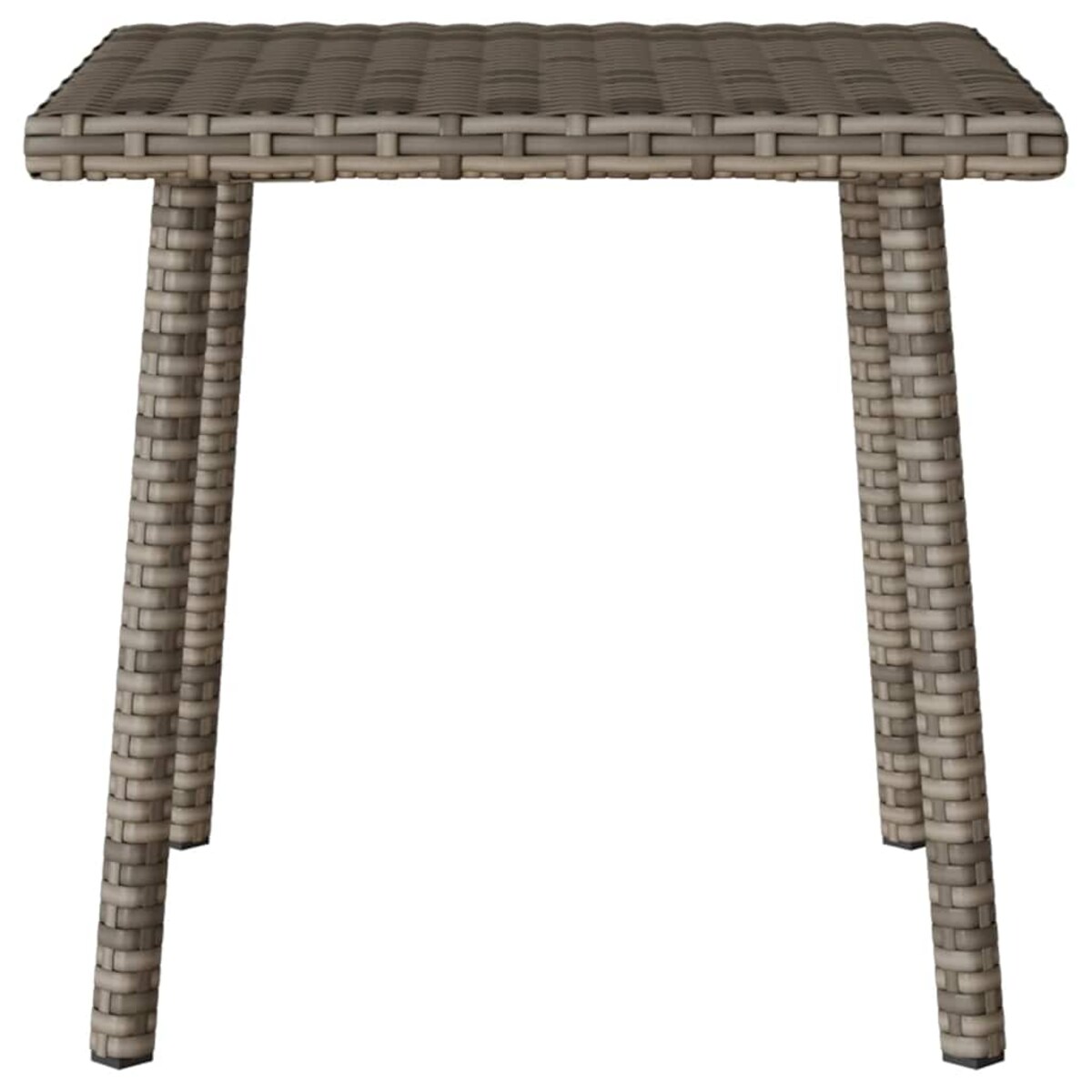 vidaXL Stolik kawowy ogrodowy prostokątny szary 40x40x37 cm polirattan