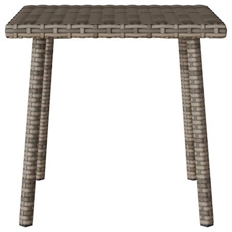 vidaXL Stolik kawowy ogrodowy prostokątny szary 40x40x37 cm polirattan