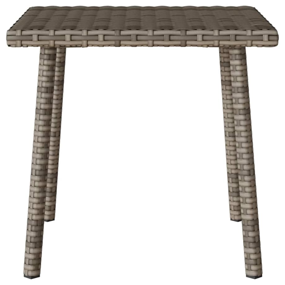 vidaXL Stolik kawowy ogrodowy prostokątny szary 40x40x37 cm polirattan
