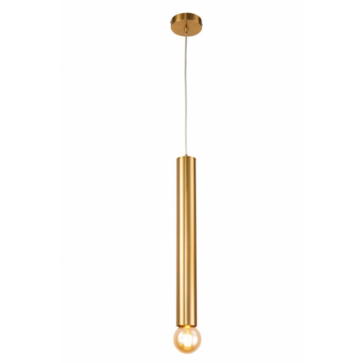 Lampa wisząca Ledea AUSTIN 50101231 mosiężna cylindryczna 500 mm 1-punktowa do salonu kuchni i sypialni