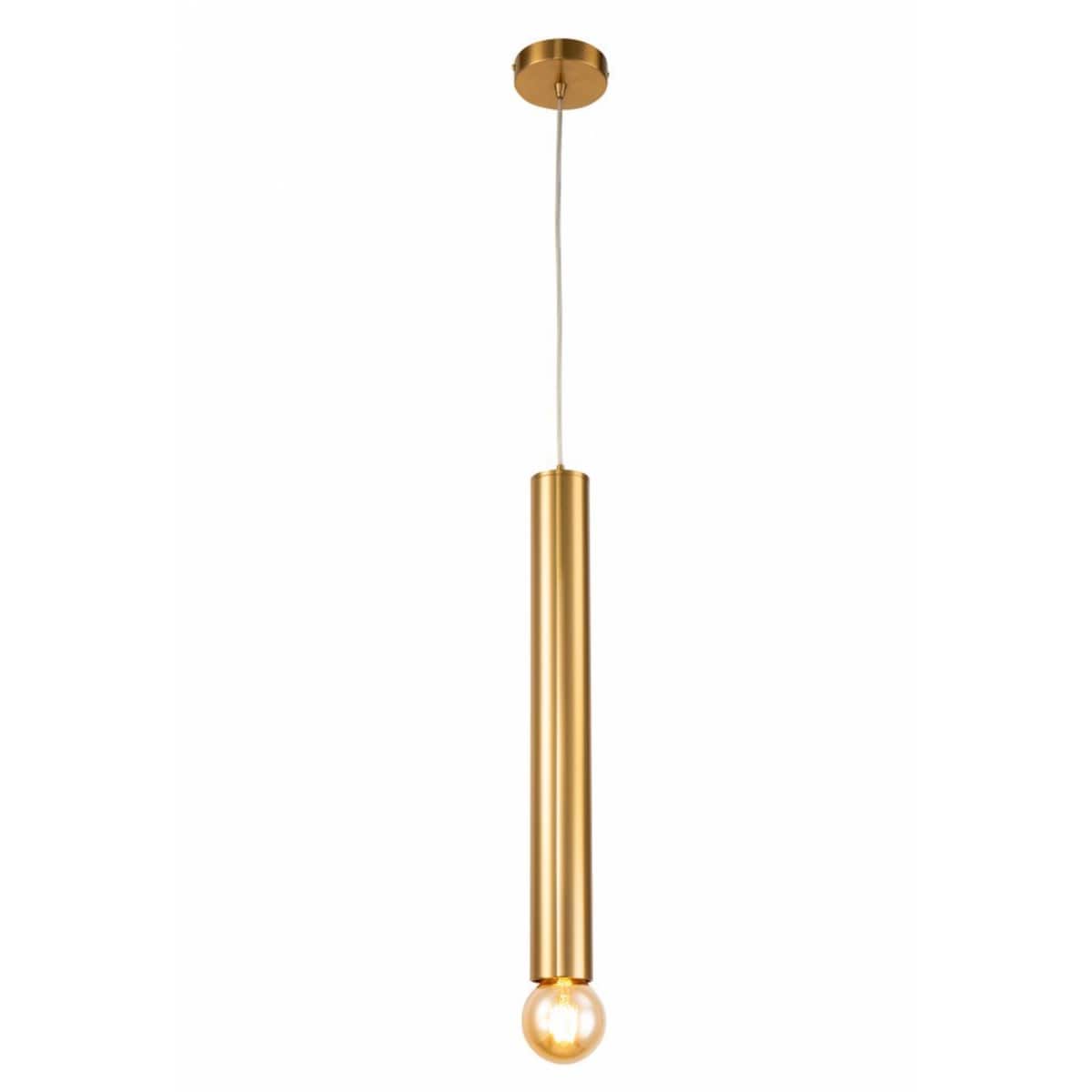 Lampa wisząca Ledea AUSTIN 50101231 mosiężna cylindryczna 500 mm 1-punktowa do salonu kuchni i sypialni