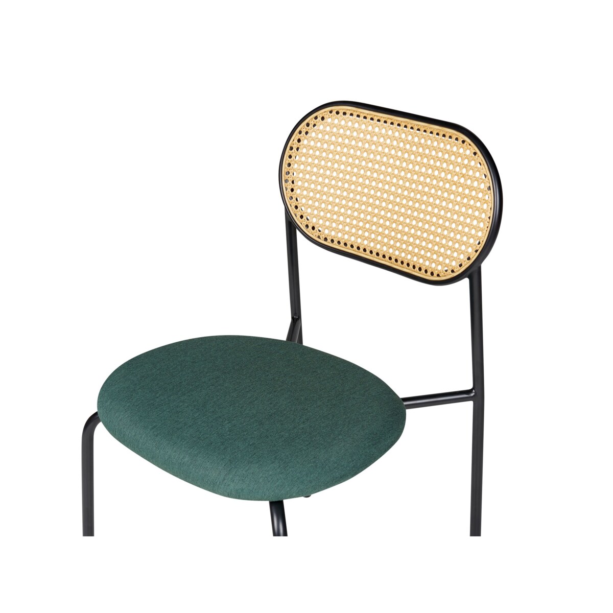 Zestaw 2 krzeseł do jadalni metalowy czarny ADAVER