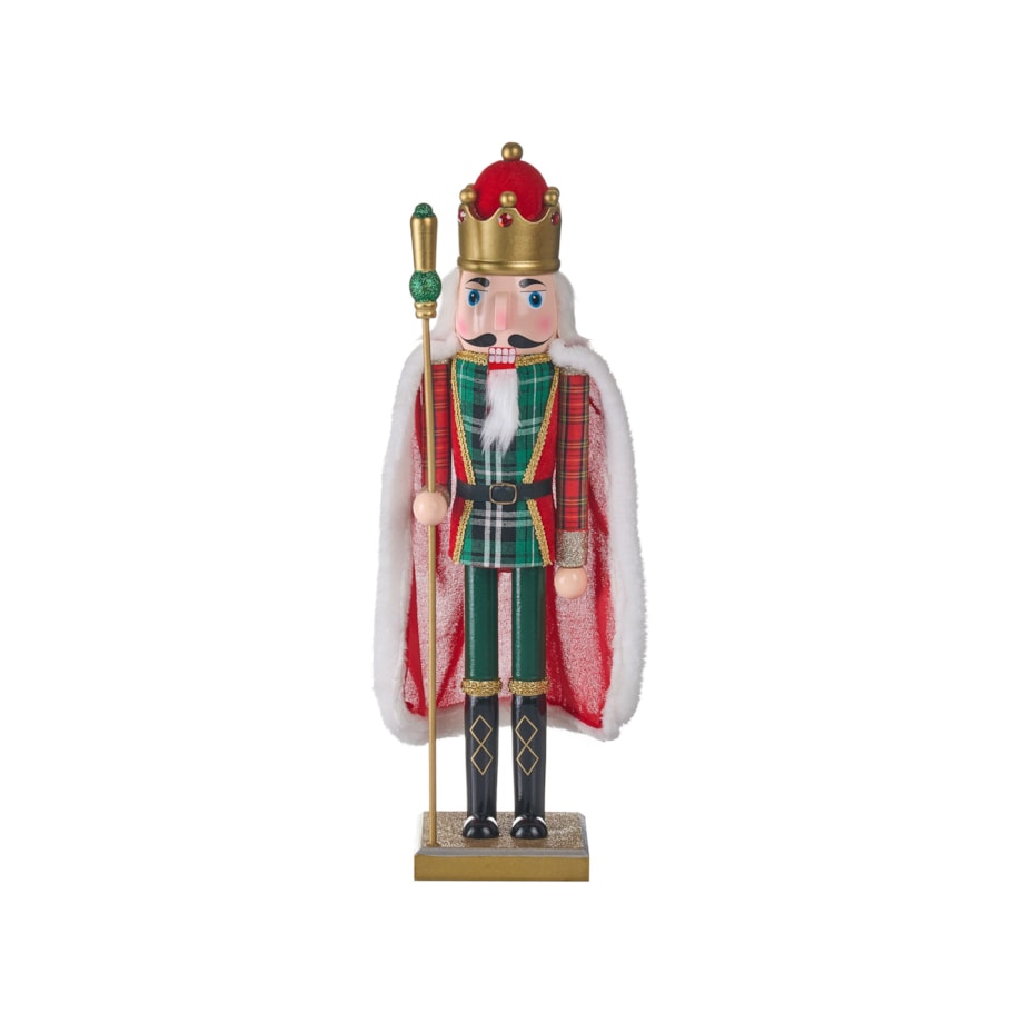 Figurka dekoracyjna HALLSJON Dziadek do orzechów 50 cm Czerowny/ zielony