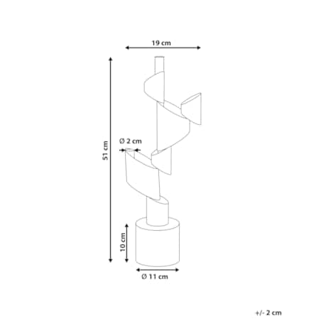 Świecznik AMILLY Metal 51 cm Czarny