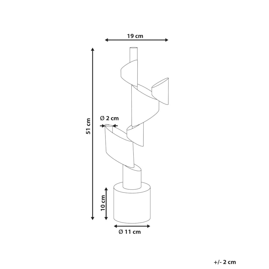 Świecznik AMILLY Metal 51 cm Czarny