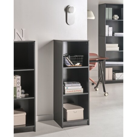 Regał na książki 3 półki ZEHNA 117 cm Czarny