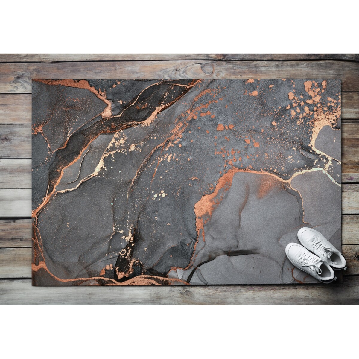 Wycieraczka zewnętrzna XXL Szary marmur 150x100cm