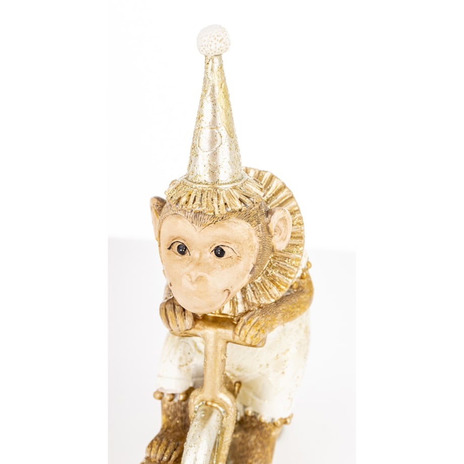 Dekoracja - figurka małpki 14x9x4 cm SCIMMIA na rowerku