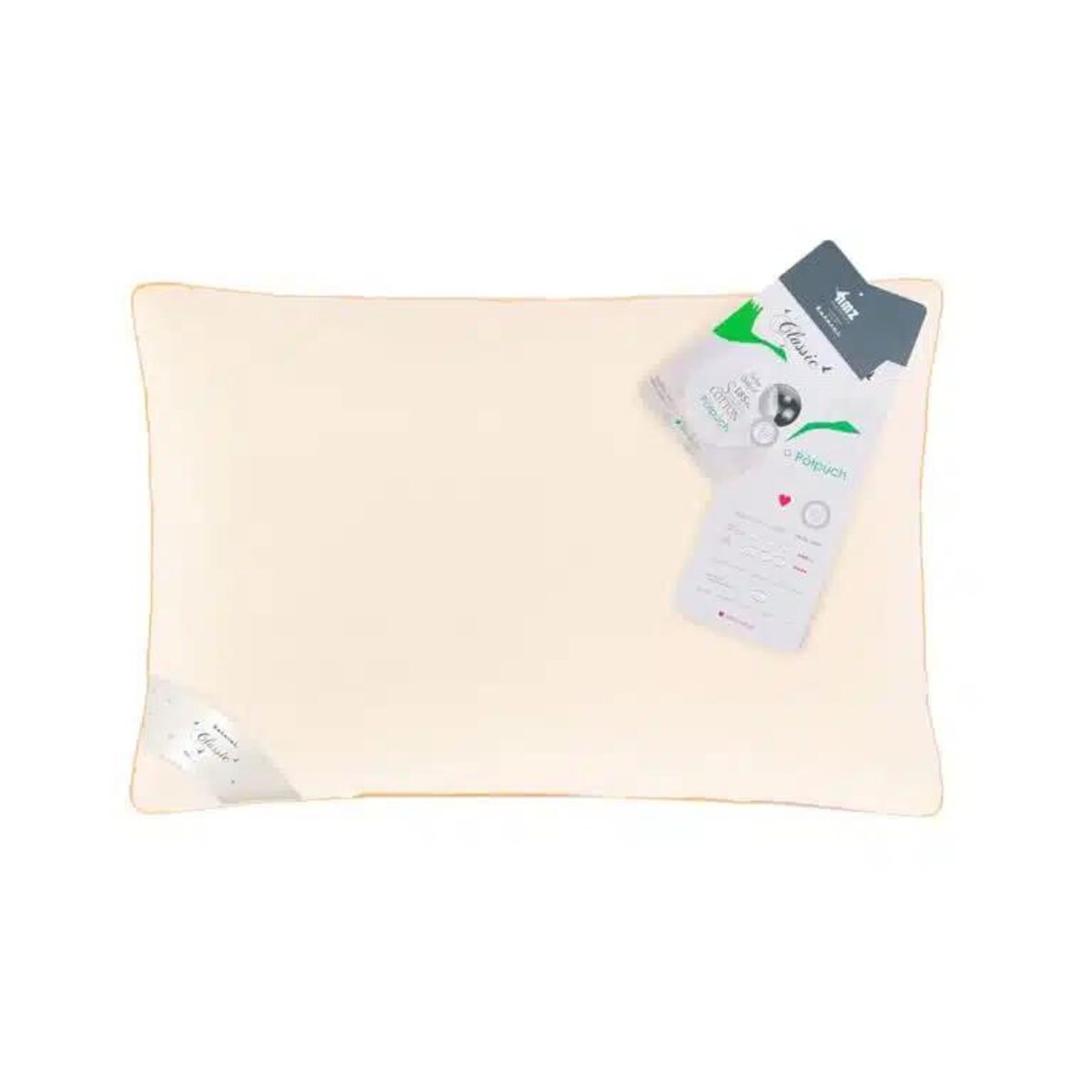 Poduszka Półpuch AMZ Jednokomorowa Kremowy, 40 x 40 cm, AMZ