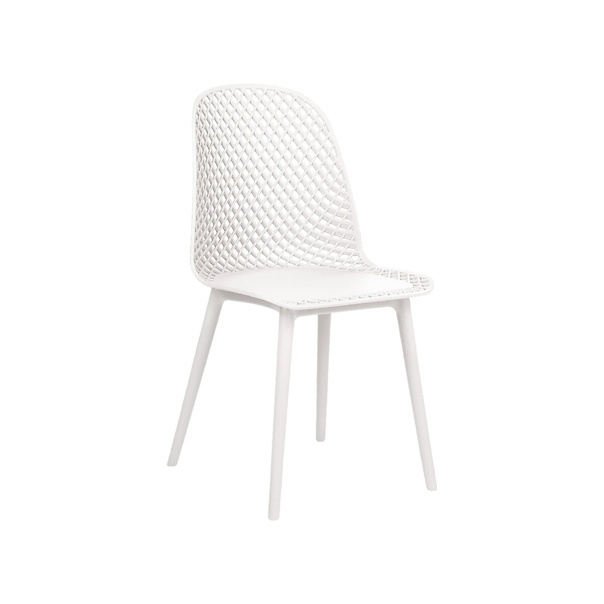 Zestaw 4 krzeseł do jadalni biały EMORY