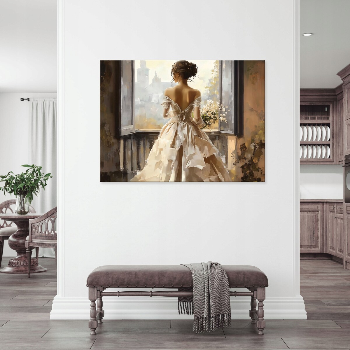 OBRAZ KOBIETA SZTUKA ART DO SYPIALNI SALONU KUCHNI NA PŁÓTNIE 120x80