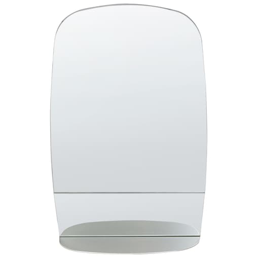 Lustro ścienne z półką BRANNAY 40 cm 60 cm Srebrny